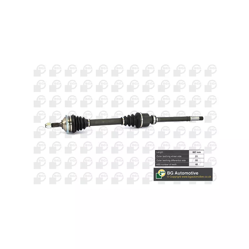 Arbre de transmission avant droit BGA DS6714RA
