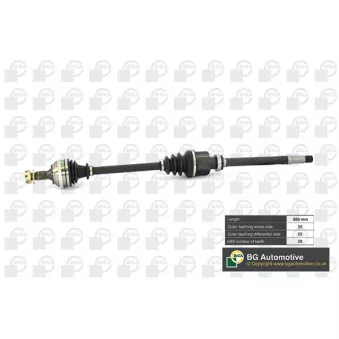 Arbre de transmission avant droit BGA DS6720RA