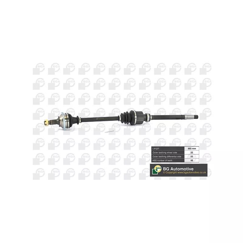 Arbre de transmission avant droit BGA DS6722RA
