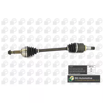 Arbre de transmission avant gauche BGA DS6730L