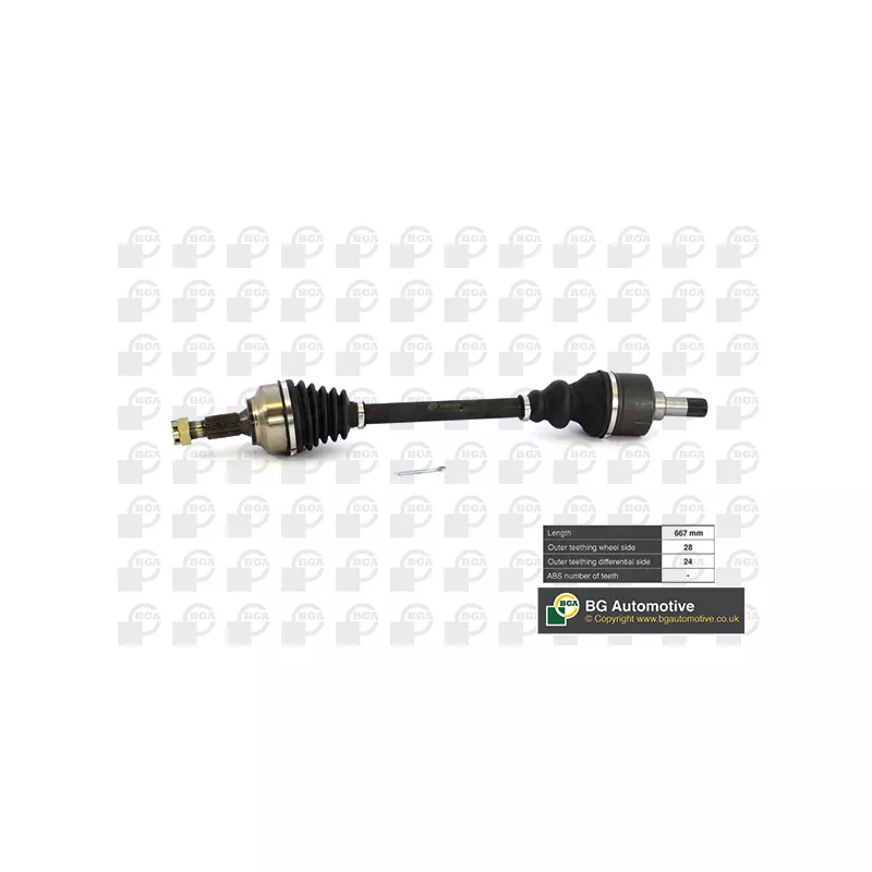 Arbre de transmission avant gauche BGA DS6736L