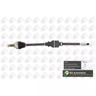 Arbre de transmission avant droit BGA DS6736R