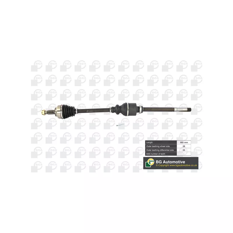 Arbre de transmission avant droit BGA DS6736R
