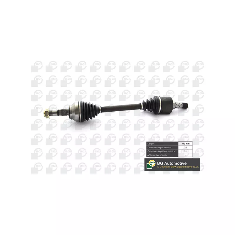 Arbre de transmission avant gauche BGA DS6738L