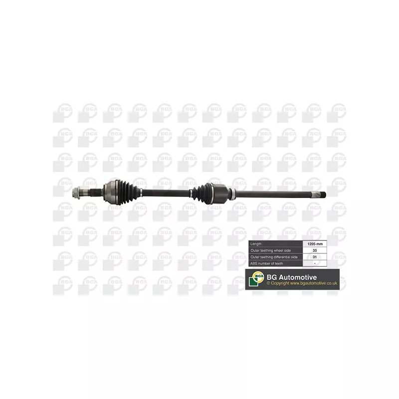 Arbre de transmission avant droit BGA DS6738R