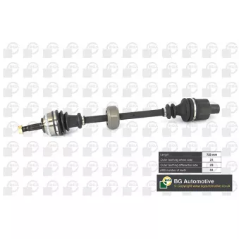 Arbre de transmission avant droit BGA DS7300RA