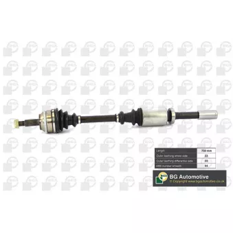 Arbre de transmission avant droit BGA DS7303RA
