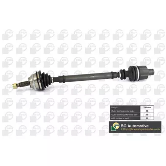 Arbre de transmission avant droit BGA DS7317RA
