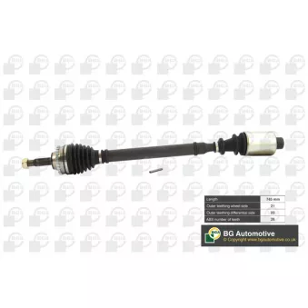 Arbre de transmission avant droit BGA DS7320RA