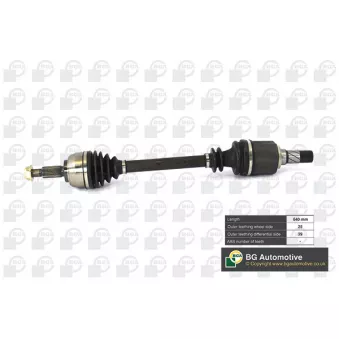 Arbre de transmission avant gauche BGA DS7331LA