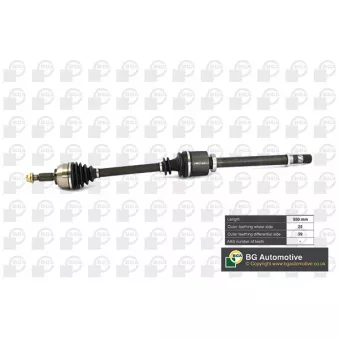 Arbre de transmission avant droit BGA DS7331RA