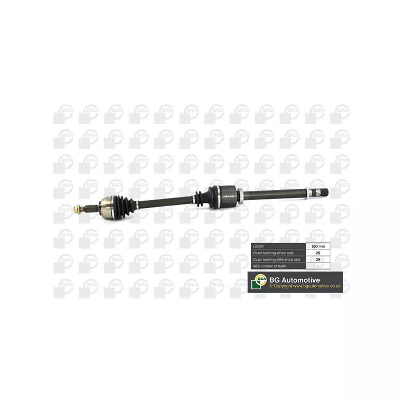 Arbre de transmission avant droit BGA DS7331RA