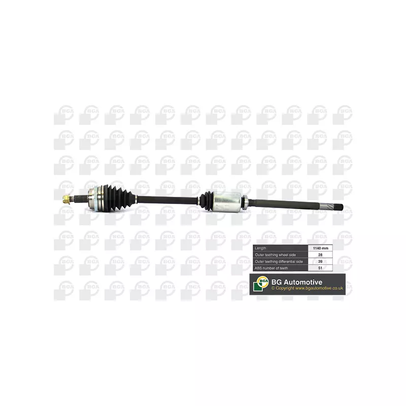 Arbre de transmission avant droit BGA DS7335RA