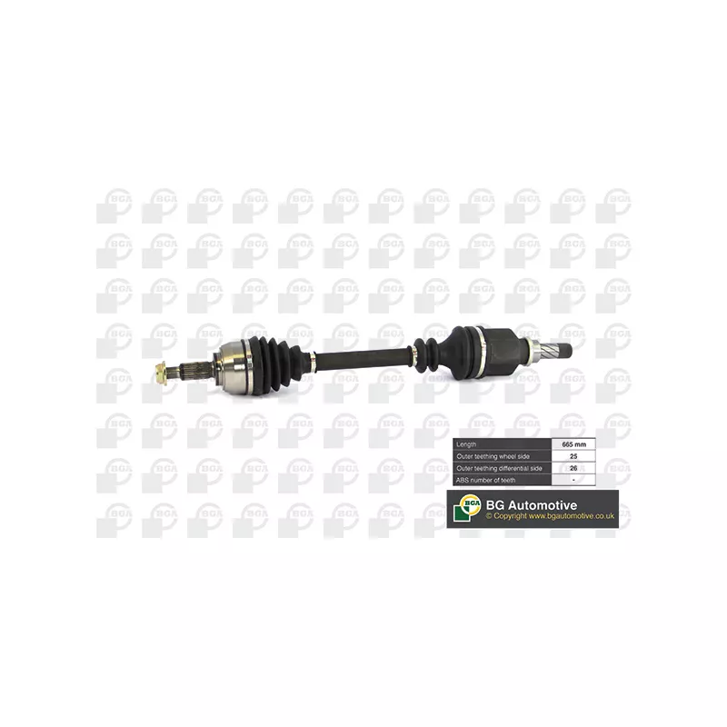 Arbre de transmission avant gauche BGA DS7349L