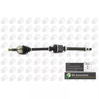 Arbre de transmission avant droit BGA DS7349R