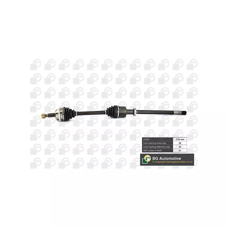 Arbre de transmission avant droit BGA DS7352R