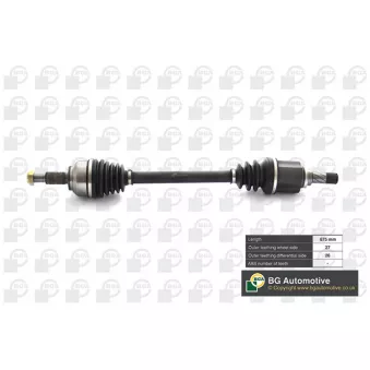 Arbre de transmission avant gauche BGA DS7354L