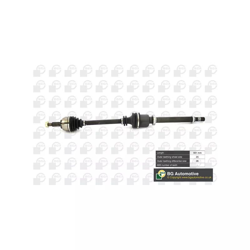 Arbre de transmission avant droit BGA DS7356R