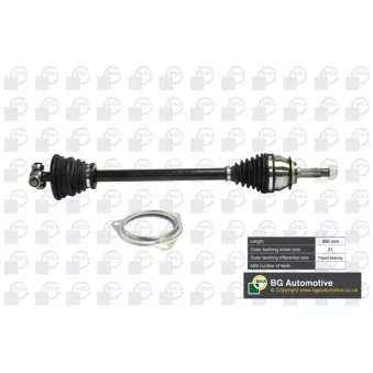 Arbre de transmission avant gauche BGA DS7360L