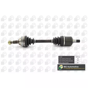 Arbre de transmission BGA DS7503A