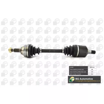 Arbre de transmission avant gauche BGA DS7513L