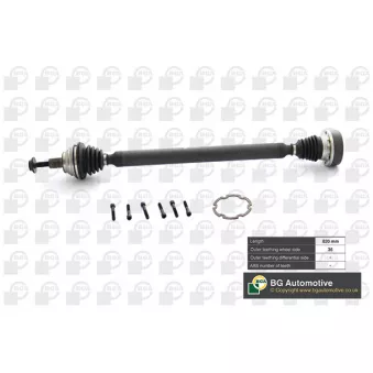 Arbre de transmission avant droit BGA DS8101R