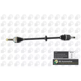 Arbre de transmission avant droit BGA DS9500RA