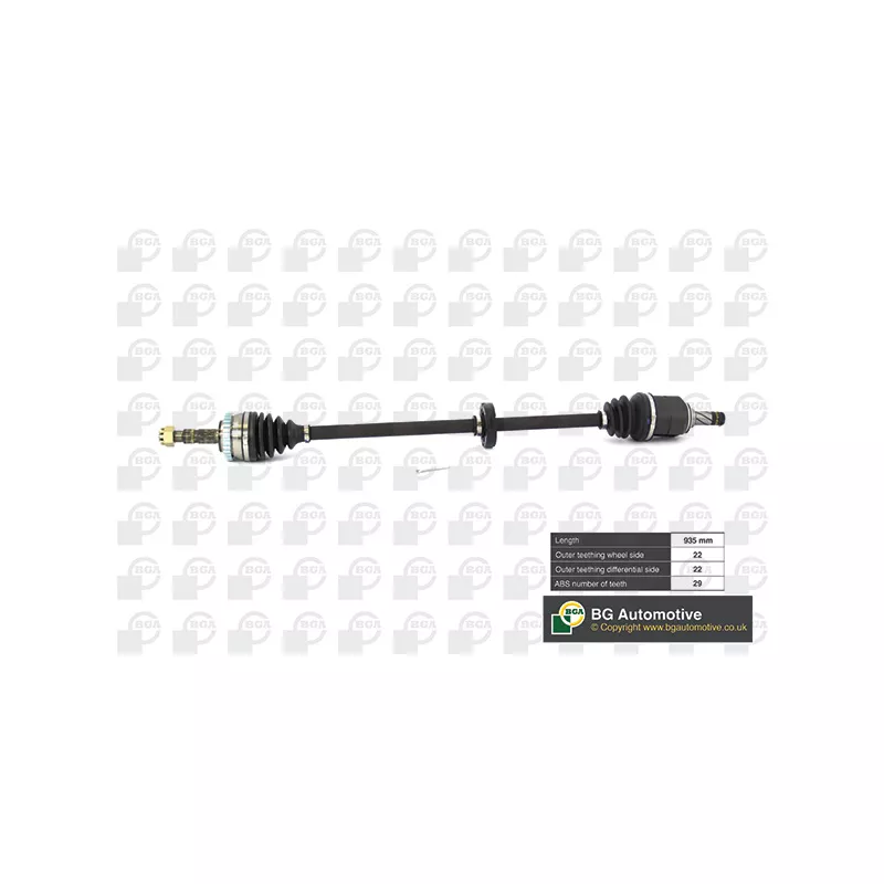 Arbre de transmission avant droit BGA DS9500RA