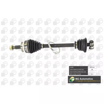 Arbre de transmission avant gauche BGA DS9510LA
