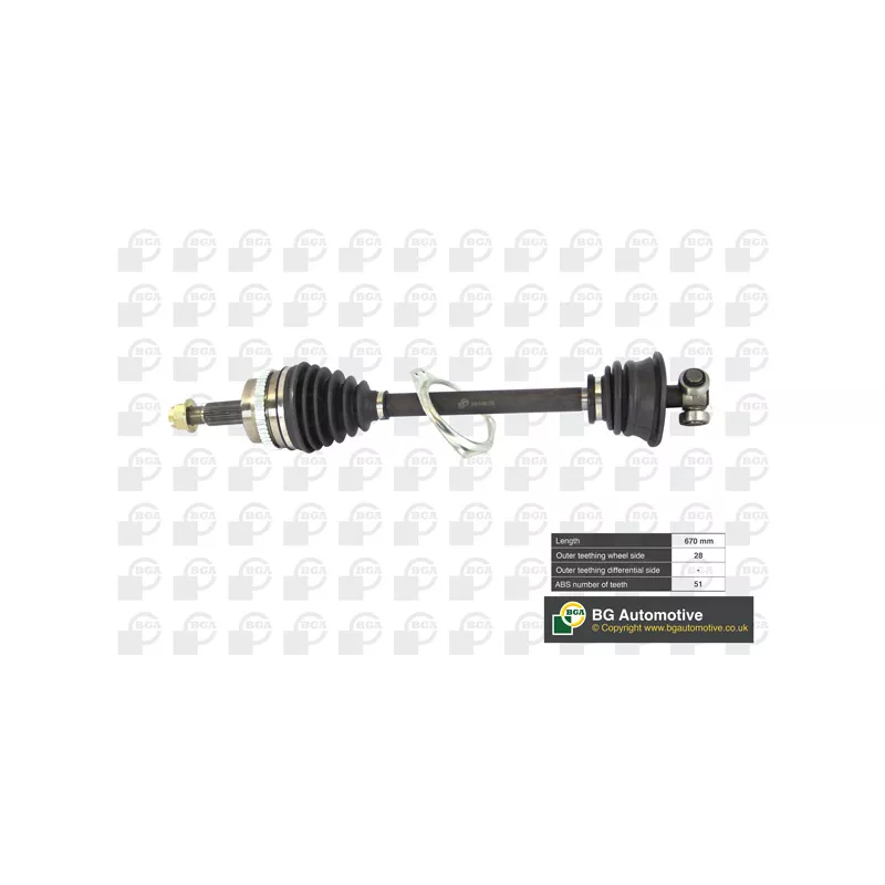 Arbre de transmission avant gauche BGA DS9510LA