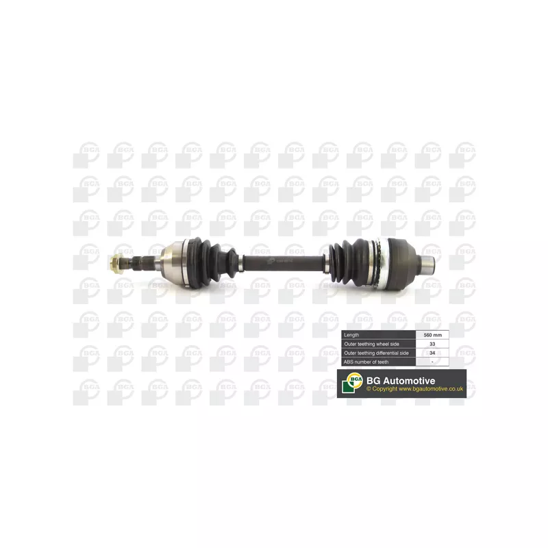 Arbre de transmission avant droit BGA DS9516R