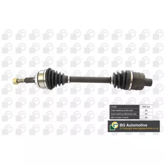 Arbre de transmission avant droit BGA DS9527R
