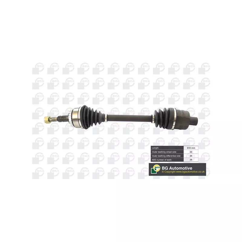 Arbre de transmission avant droit BGA DS9527R