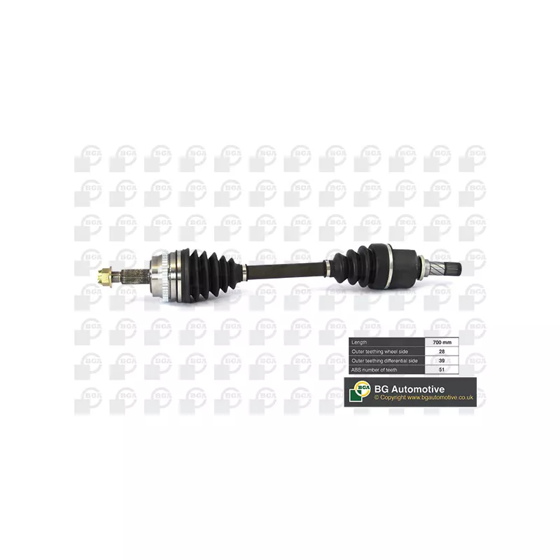 Arbre de transmission avant gauche BGA DS9528L