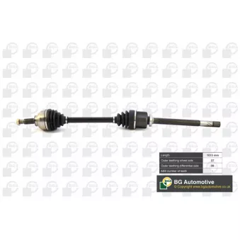 Arbre de transmission avant droit BGA DS9529R