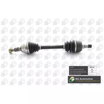 Arbre de transmission avant gauche BGA DS9531L