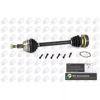 Arbre de transmission avant gauche BGA DS9617L