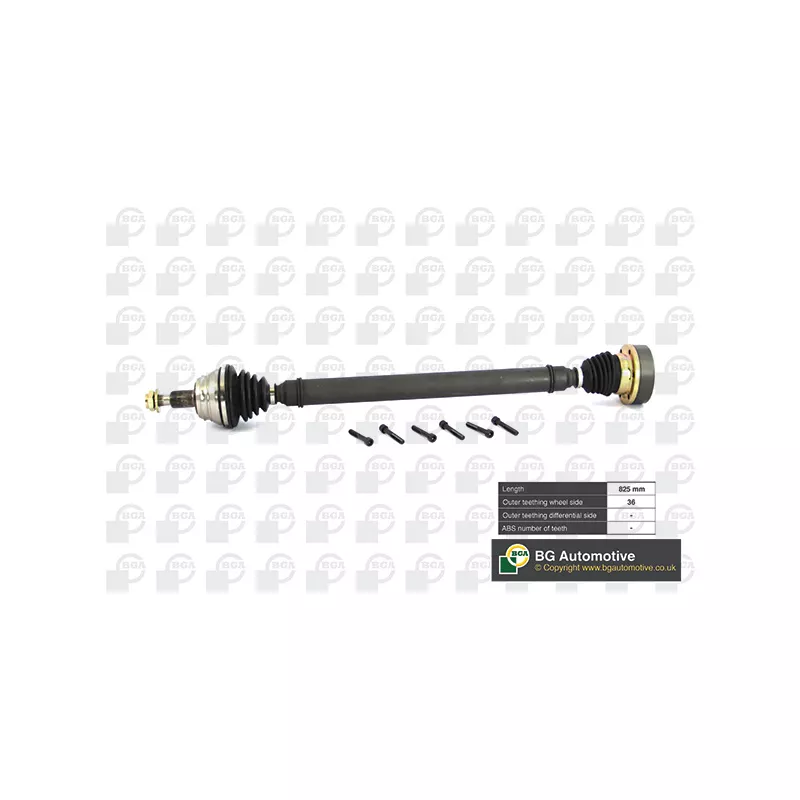 Arbre de transmission avant droit BGA DS9618R