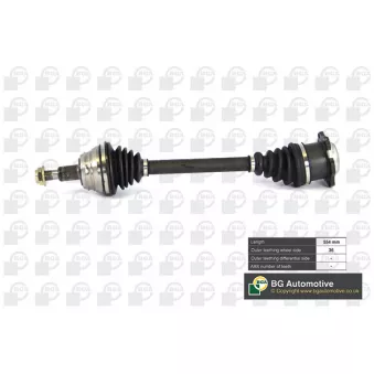 Arbre de transmission avant gauche BGA DS9619L