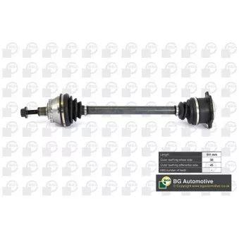 Arbre de transmission avant gauche BGA DS9621LA