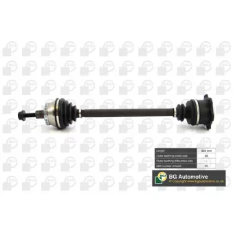 Arbre de transmission avant droit BGA DS9621RA