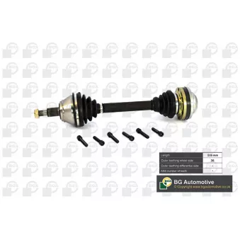 Arbre de transmission avant gauche BGA DS9625L