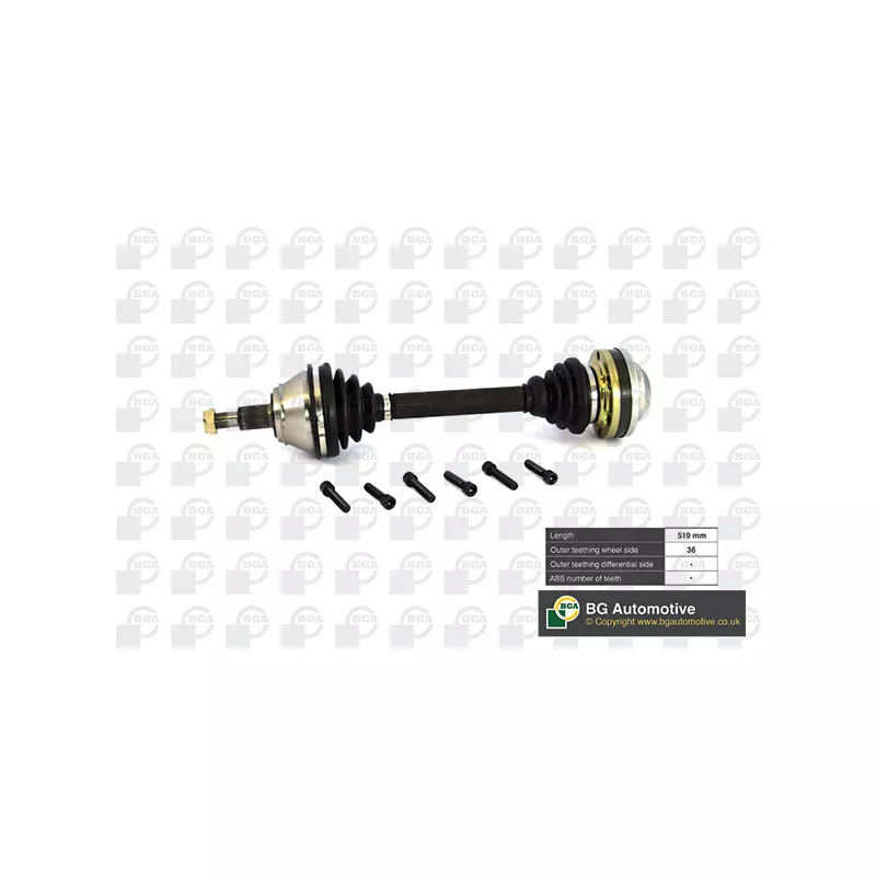 Arbre de transmission avant gauche BGA DS9625L