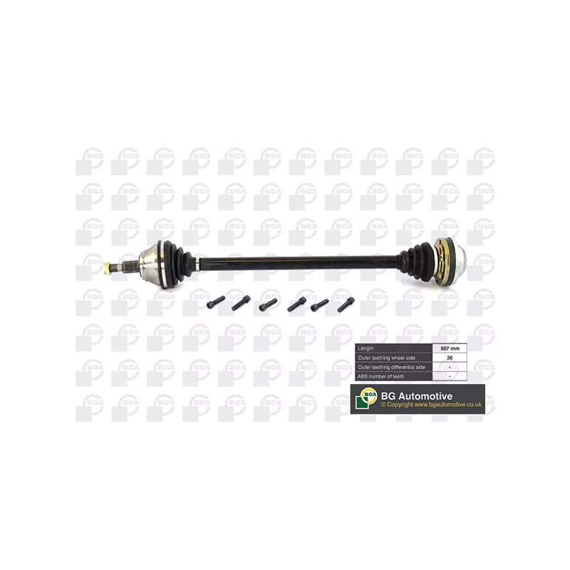 Arbre de transmission avant droit BGA DS9625R