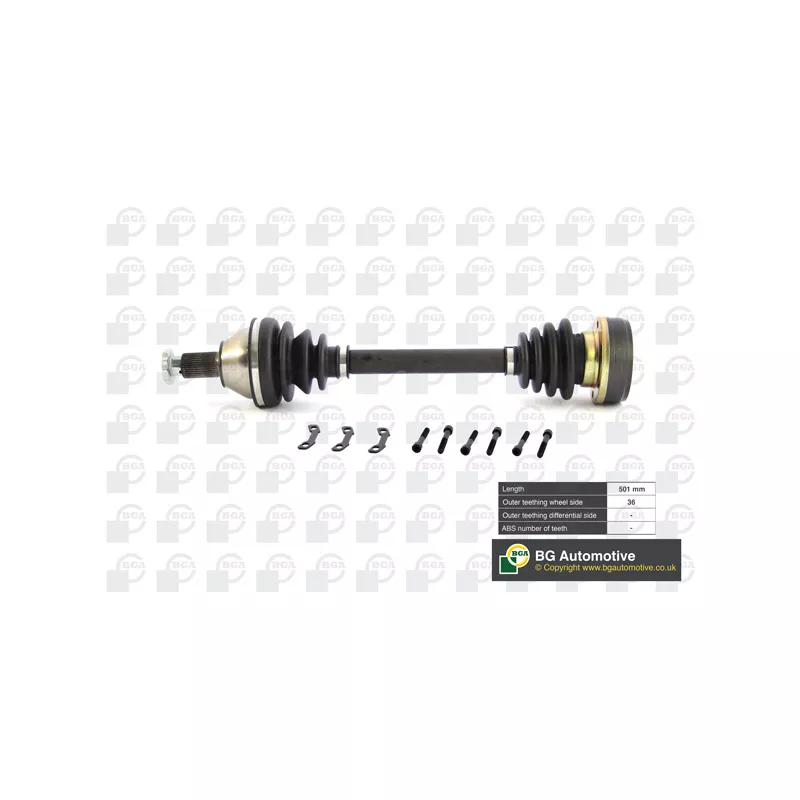 Arbre de transmission avant gauche BGA DS9627L