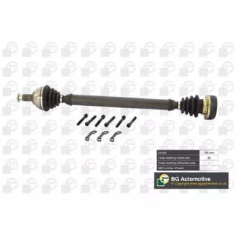 Arbre de transmission avant droit BGA DS9627R