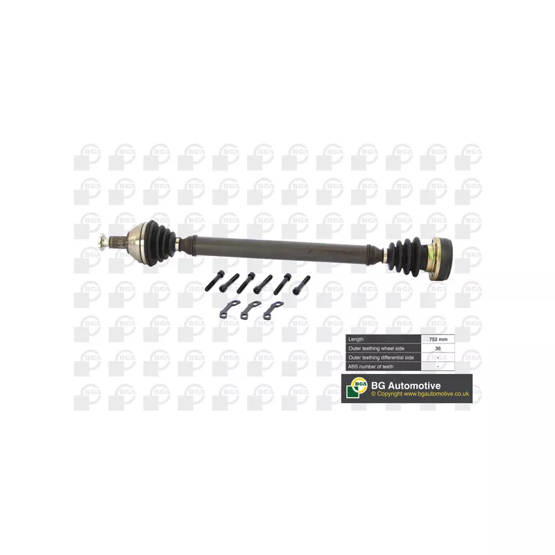 Arbre de transmission avant droit BGA DS9627R