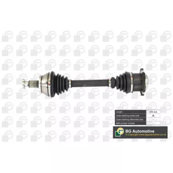 Arbre de transmission avant gauche BGA DS9628L
