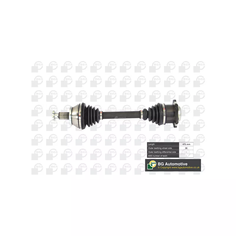 Arbre de transmission avant gauche BGA DS9628L