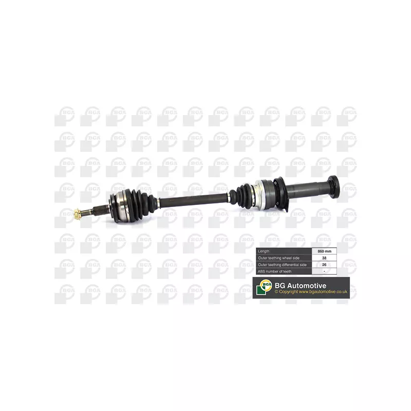 Arbre de transmission avant droit BGA DS9639R